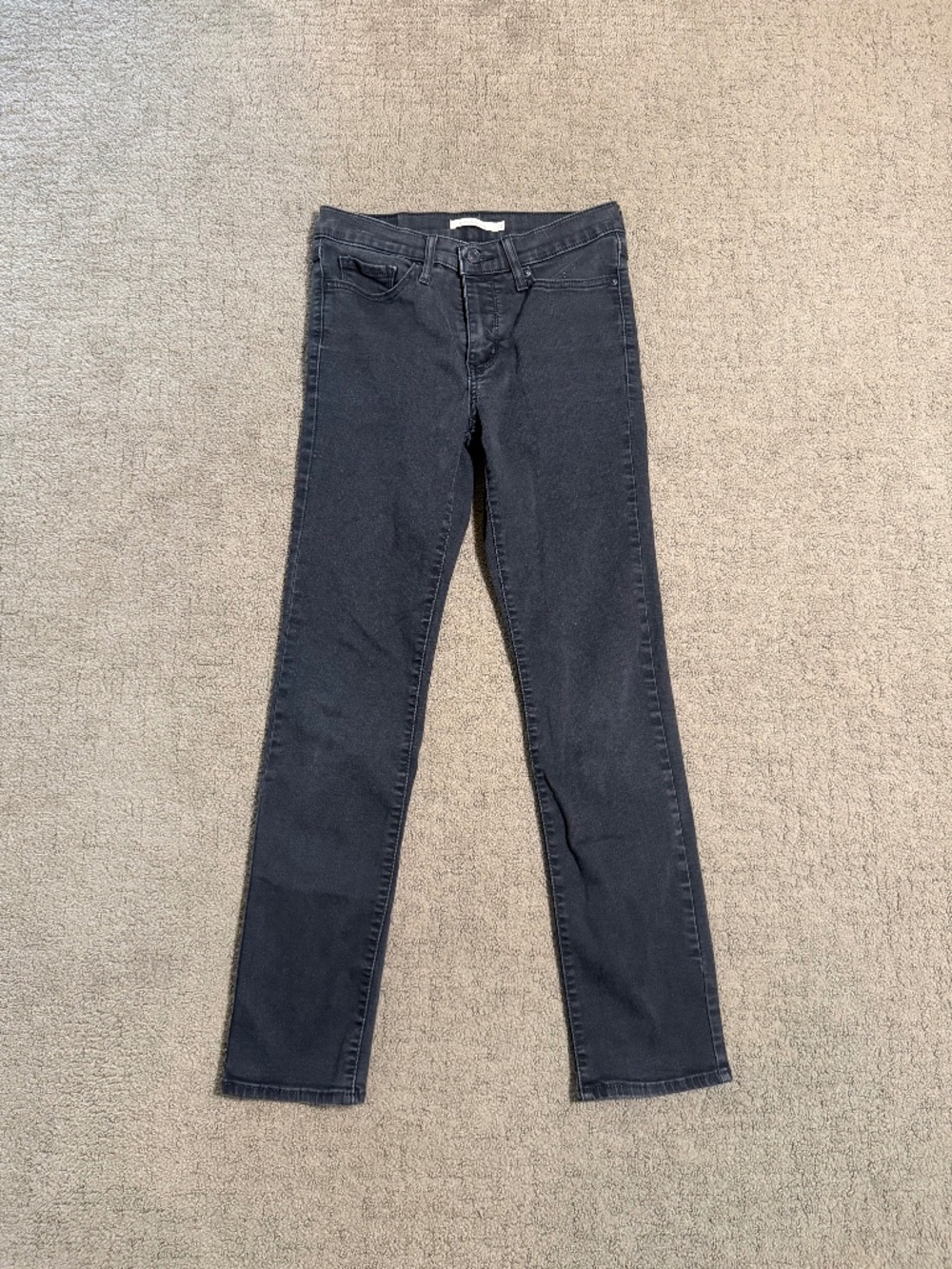 Levi's 312 Shaping Slim Jeans 27 Women's Black Charcoal Gray Stretch Denim